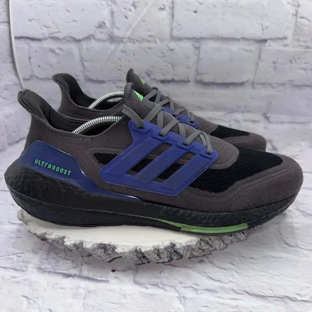 Adidas Ultraboost 21 Mens Size 12 Running Shoes Gray Sonic Ink Sneaker S23871